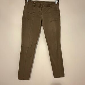 J. Crew City Fit Ankle Pants in Olive Green
